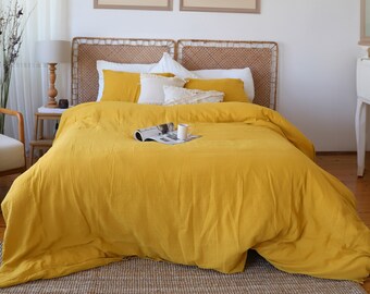 Farmhouse Muslin Duvet Cover, Cotton Gauze Bedding for Country & Cottage Bedrooms, Wedding Gift, Queen King and Custom Sizes