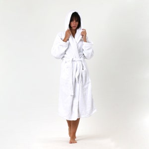 Luxurious Terry Cotton Kimono Bathrobe, Soft Unisex Hooded Robe for Spa, Cozy Dressing Gown, Quality Bath Wear, Perfect Gift for Couples