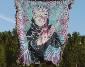 Anime Woven Blanket / Embroidered Tapestry Throw Wall Decor