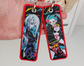 Anime Embroidered Keychain - Double Sided Jet Tag