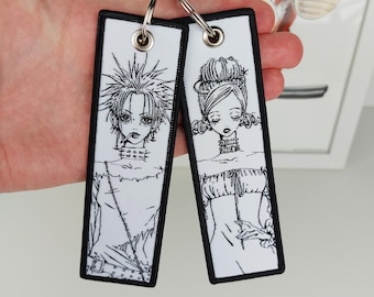 Anime Embroidered Keychain - Double Sided Jet Tag