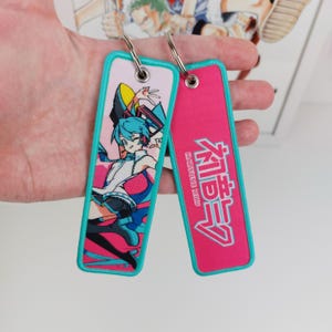 Anime Embroidered Keychain - Double Sided Jet Tag