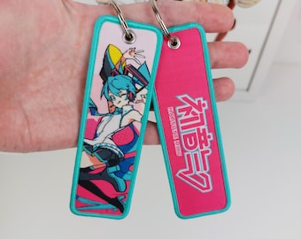 Anime Embroidered Keychain - Double Sided Jet Tag