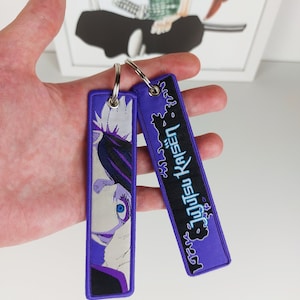 Anime Embroidered Keychain Jet Tag