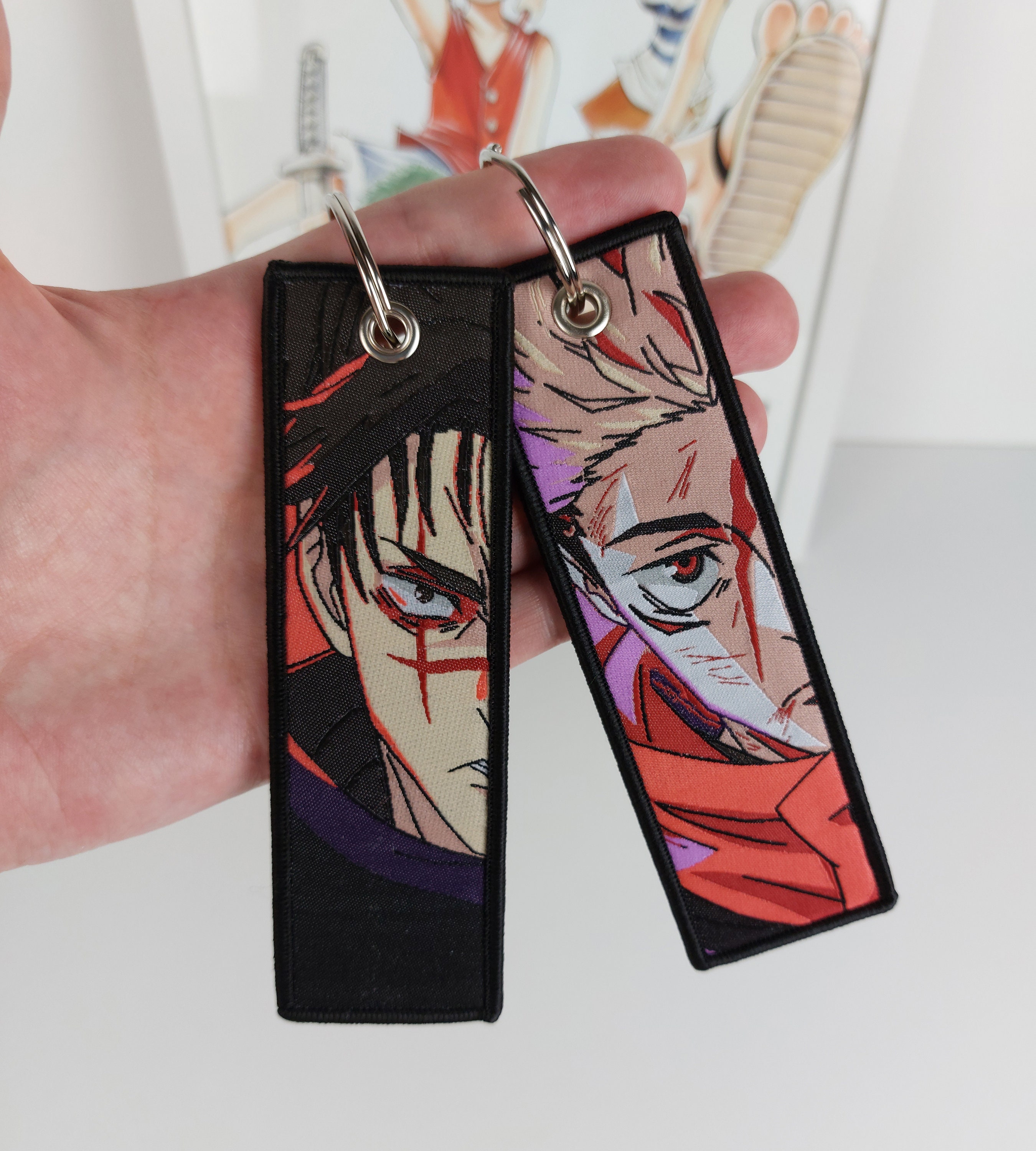 Anime Embroidered Keychain Jet Tag