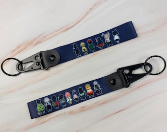 Anime Embroidered Keychain Jet Tag