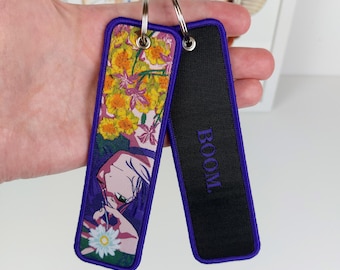 Anime Keychain Embroidered Jet Tag