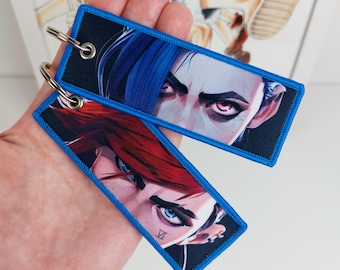 Anime Embroidered Keychain - Double Sided Jet Tag
