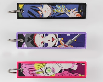 Anime Keychain Embroidered Jet Tag
