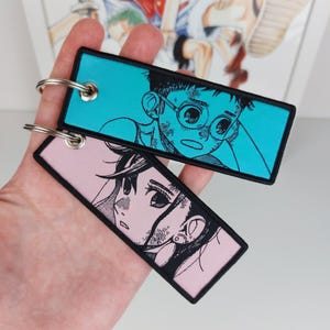 Anime Keychain Embroidered Key Tag / Anime Jet tag