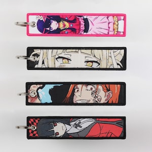 Anime Embroidered Keychain Jet Tag