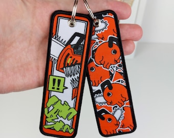 Anime Keychain Embroidered Jet Tag
