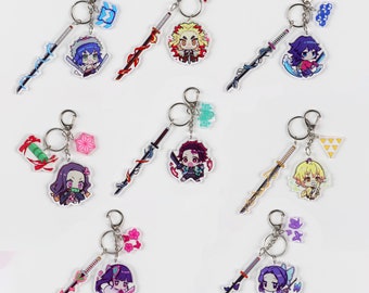 Anime Keychain Sword Charm