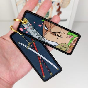 Anime Embroidered Keychain Jet Tag