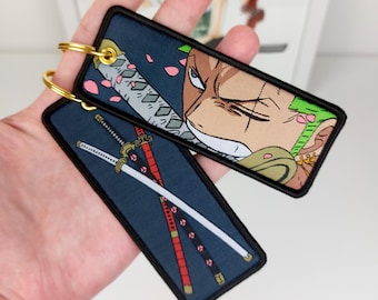 Anime Embroidered Keychain - Double Sided Jet Tag