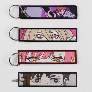 Anime Embroidered Keychain Jet Tag