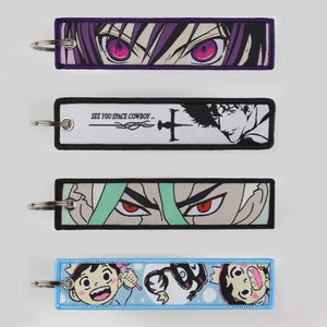 Llavero bordado de anime - Jet Tag de doble cara