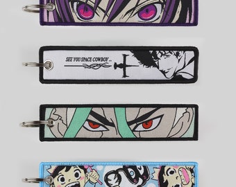 Anime Embroidered Jet Tag / Anime Keychain