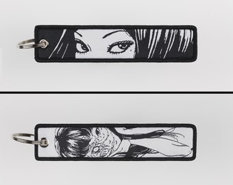 Anime Embroidered Keychain Jet Tag