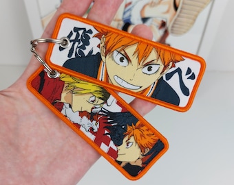 Anime Embroidered Keychain Jet tag
