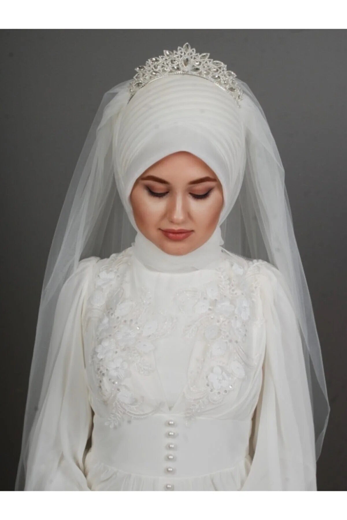 bridal hijab veil