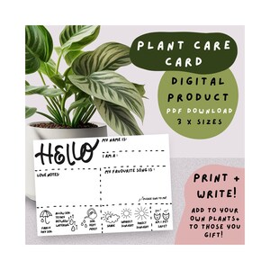 PLANTENVERZORGINGSKAARTEN | plantenpaspoort | digitaal product | pdf-download | groene vingers | tuinman | plantenverzamelaar + dokter | thuis organisatie