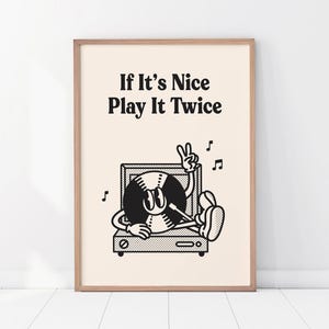 Retro Schallplatte Print, Musik Poster, trendiger Kunstdruck, trendige Wandkunst, positive Poster, Vinyl Print