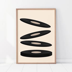 Stampa musicale retrò, poster di dischi in vinile, stampa artistica di giradischi alla moda, poster minimalista, stampa in vinile