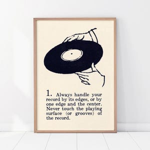 Impresión de disco de vinilo retro, póster de música, regalo para amantes de la música, Play it Twice