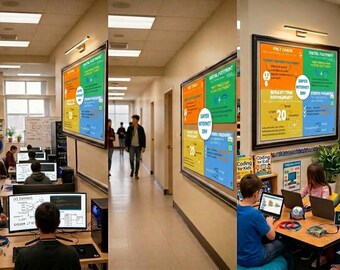 Digitales Digitales Klassenzimmer Poster, Internet Sicherheit Bulletin Board (Digitaler Download)