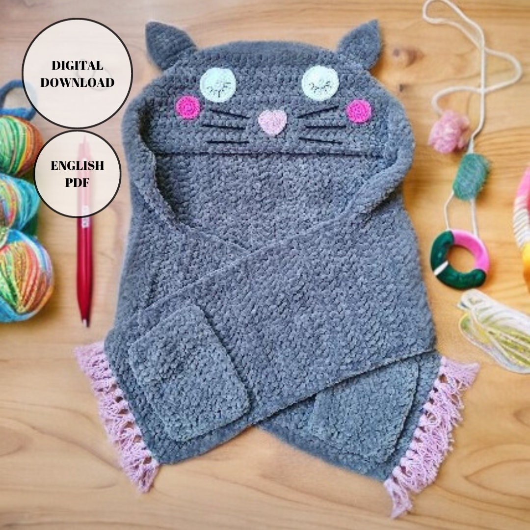 Cute and Soft Cat Beanie Crochet Pattern Beanie With Ears Etsy