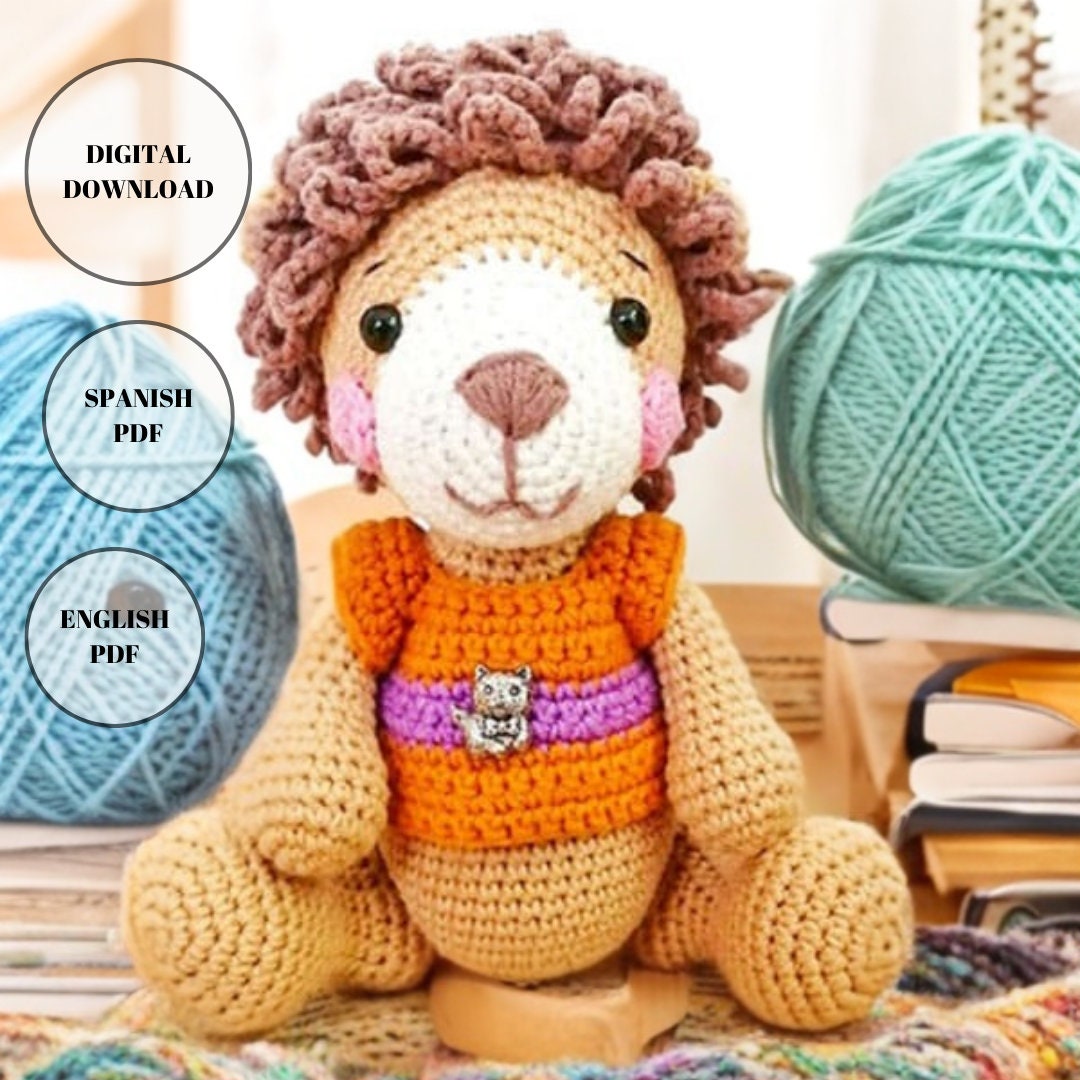 Stuffed and Plush Lion Crochet Pattern No Sew Easy and Cute - Etsy