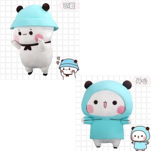 Lot De 2 Peluches Bubu Dudu Panda - Oreiller Doux Et Mignon Pour Enfants Garçons Et Filles