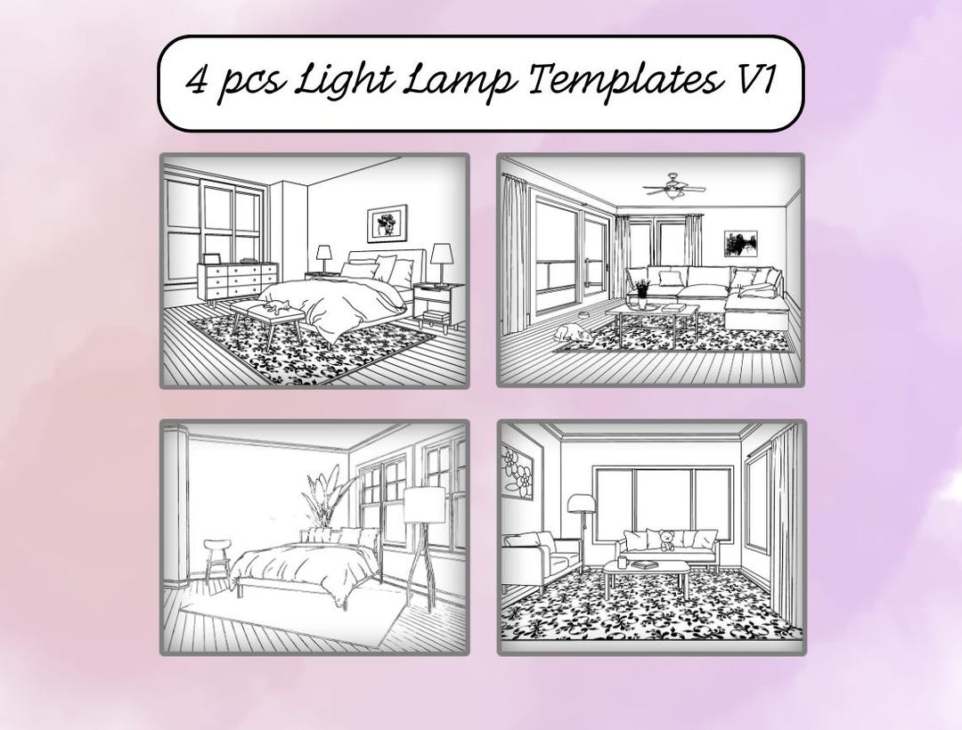 4 Printable Designs | Lightbox PNG Bundle | 10x8