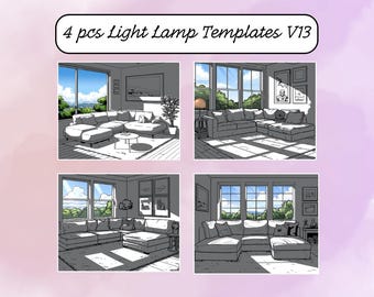 Light Painting Stencils: Sunlight Room Decor Templates (Digital Download)