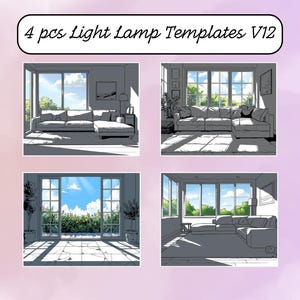 4 Designs para Imprimir | Pacote de Lightbox PNG | 10x8" 300 DPI | Arte Retroiluminada para Lightbox Faça Você Mesmo | Download Instantâneo v2