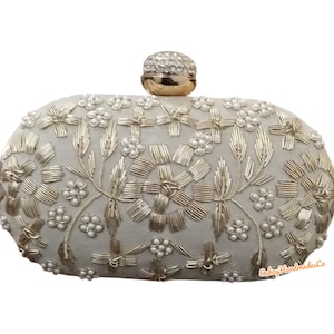 Cartera de mano con diseño de zari para fiesta de noche como regalo de dama de honor para su boda