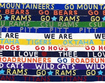 Beaded Purse Strap, Go Mountaineers, Go Bears, Go Rams, CSU Rams, Pitt, We Are, Oktaha Tigers, Go Hogs, Go Roadrunners, Wildcats, Titans