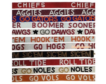 Gameday Beaded STRAPS, Go Noles, Roll Tide, Go Dawgs, Sic Em, Go Vols, Hook em, College Purse Strap, GameDay Straps, Stadium approved
