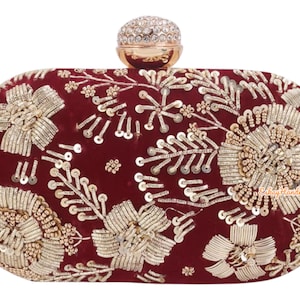 Bridal clutch purse for evening party bridesmaid Gift for her wedding, Handmade bag, Handcrafted clutch