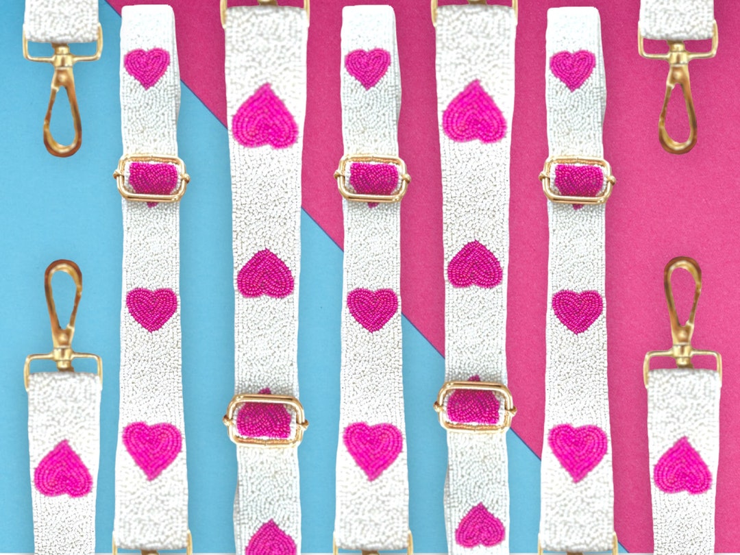 Swiftie Country Concert Pink Heart Strap Adjustable Beaded Etsy