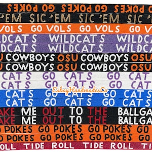 Correa para bolso universitario con cuentas, Sic Em, Go Pokes, vaqueros de la OSU, gatos monteses, Go Vols, vamos gatos, Roll Tide, llévame al partido de béisbol