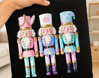Pastel Nutcracker Soldiers PNG • Soft Christmas Toy Soldier Art • Cozy Holiday Clipart (Digital Download)