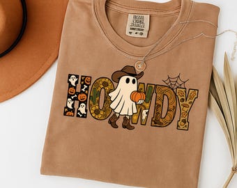 Howdy Ghost PNG: Western Halloween Cowboy Sublimation (Digital Download)