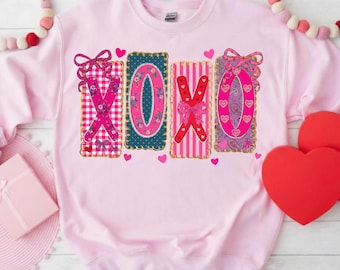 Coquette Heart PNG, Preppy XOXO Bow, Girly Retro Valentine Sublimation (Instant Download)