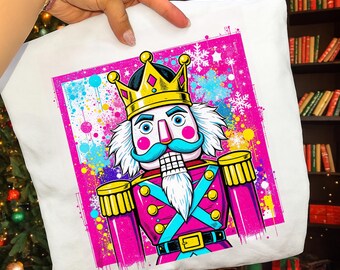 Preppy Watercolor Christmas Nutcracker PNG (Digital Download)