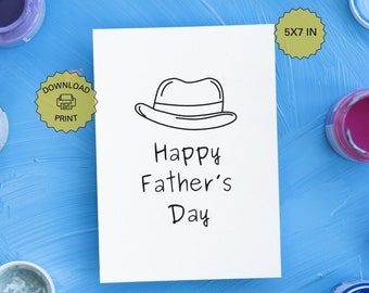 Happy Father's Day Printable Greeting Card, Card for Grandad, Card for Grandpa, Card for Dad, Fathers Day Card, Card for Fathers.