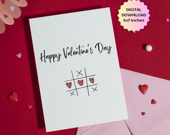 Carte d'amour romantique, carte imprimable de Saint-Valentin, carte d'anniversaire, heureuse Saint-Valentin, carte de mari de petit ami de petite amie de femme de t'aime