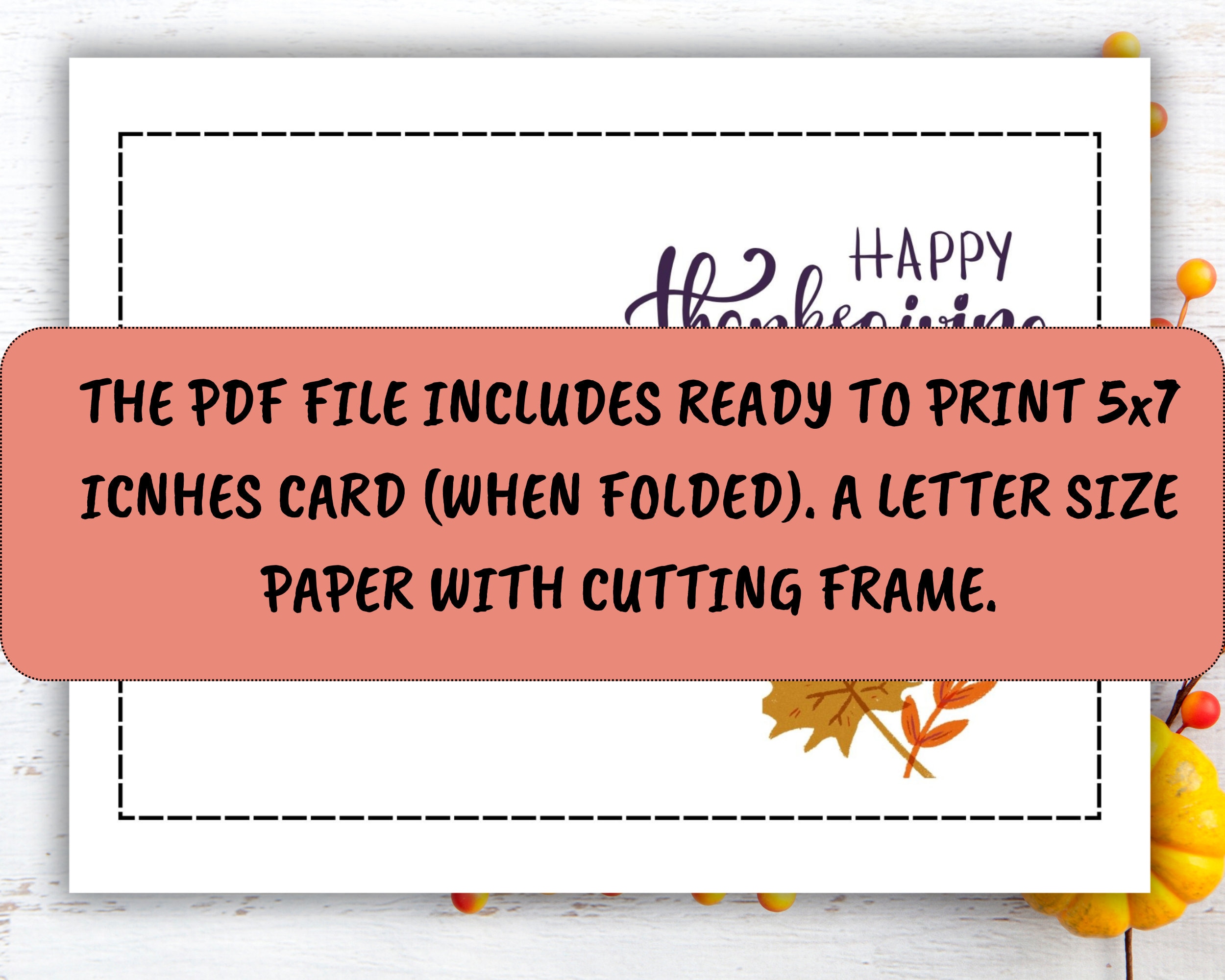 Printable Thanksgiving Card of Natural Beauty With Autumn Leaves ...