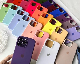 Solid Colors Liquid Silicone Case for iPhone 15 14 13 12 11 Pro Max case iPhone 7 8 14 15 Plus case iPhone X  Xs XR max case, Christmas Gift